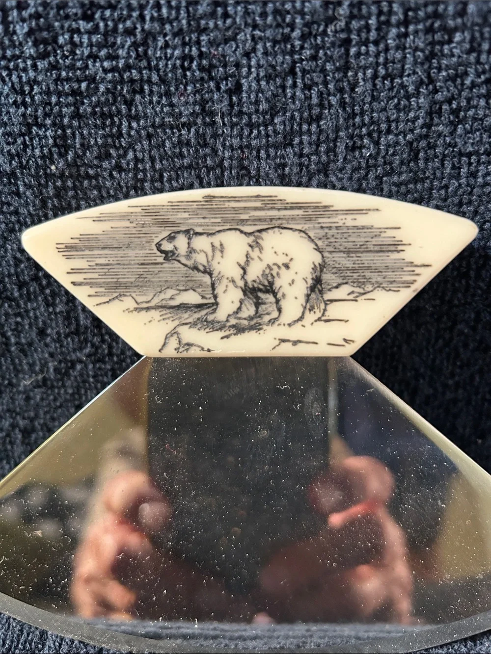 Traditional Alaskan Ulu Knife with Stainless Steel Blade & Engraved Handle